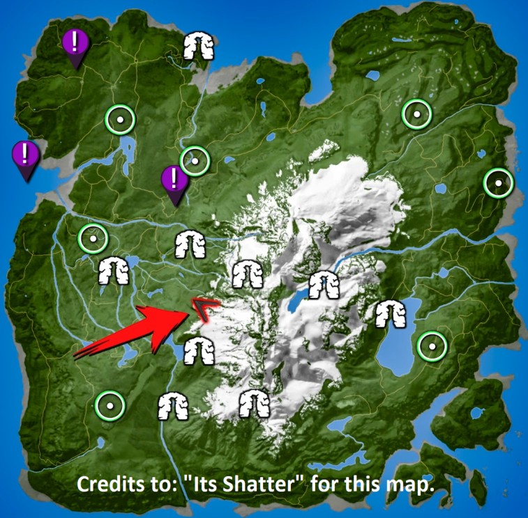 Sons of the Forest map, GPS tracker, and item locations