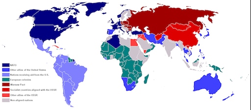 Карта холодной войны СССР - США. Карта холодной войны союзники США И СССР. The second country was
