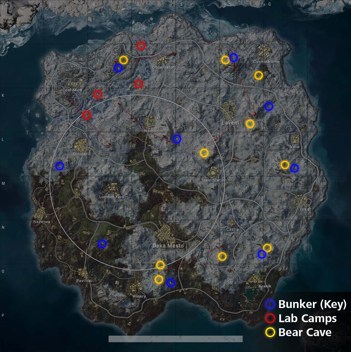Vikendi Map (Bear Cave, Bunkers, Lab Camps) UPDATED image 1