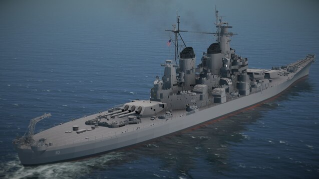 Size comparison of the battleship USS Missouri (BB-63) moored near