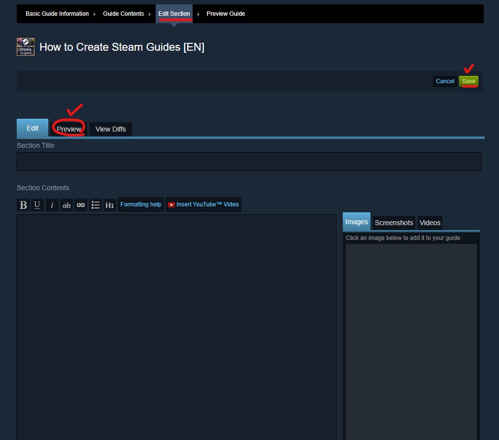 Steam Community :: Guide :: How to Create Steam Guides [KR]