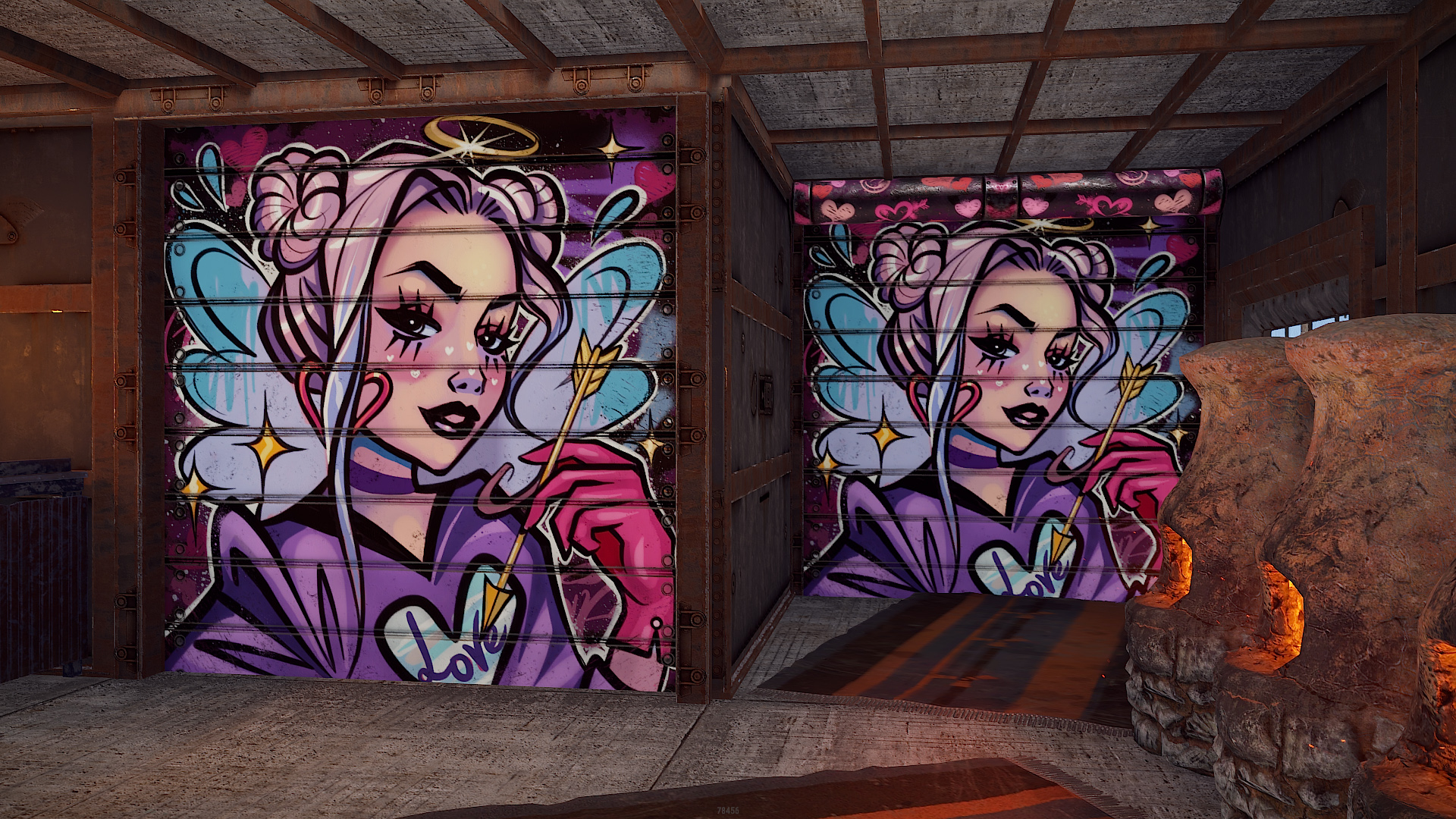 Lovers' Arrow Garage Door thumbnail 9