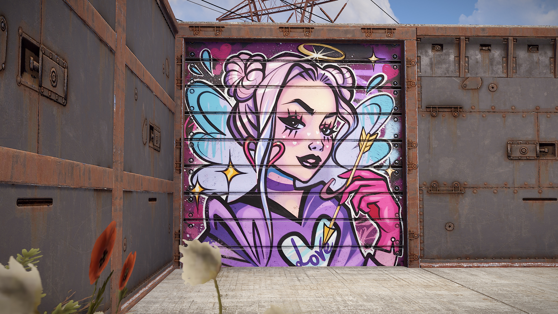 Lovers' Arrow Garage Door thumbnail 11