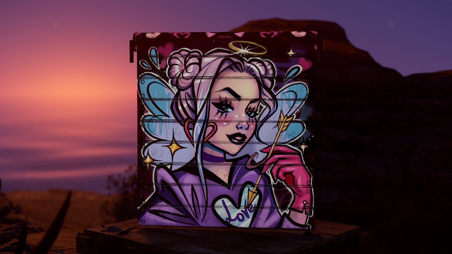 Lovers' Arrow Garage Door thumbnail 12