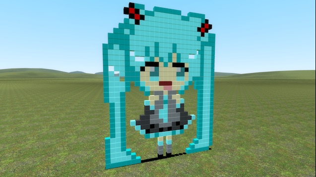 minecraft pixel art hatsune miku