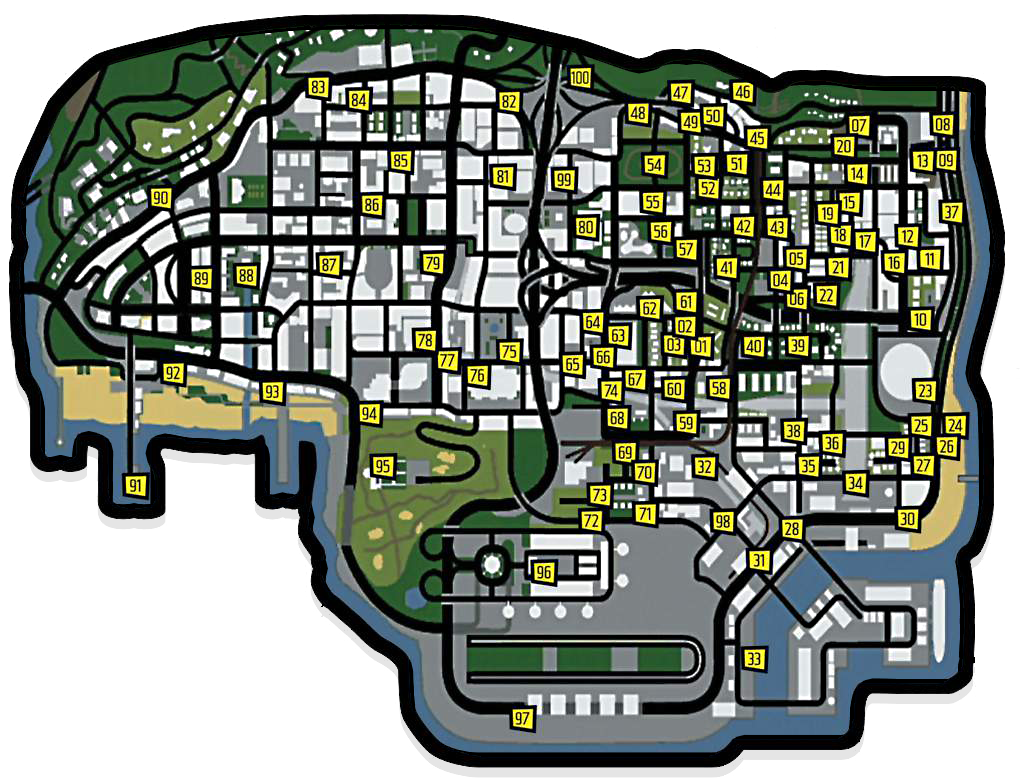 GTA San Andreas Tags locations in Los Santos