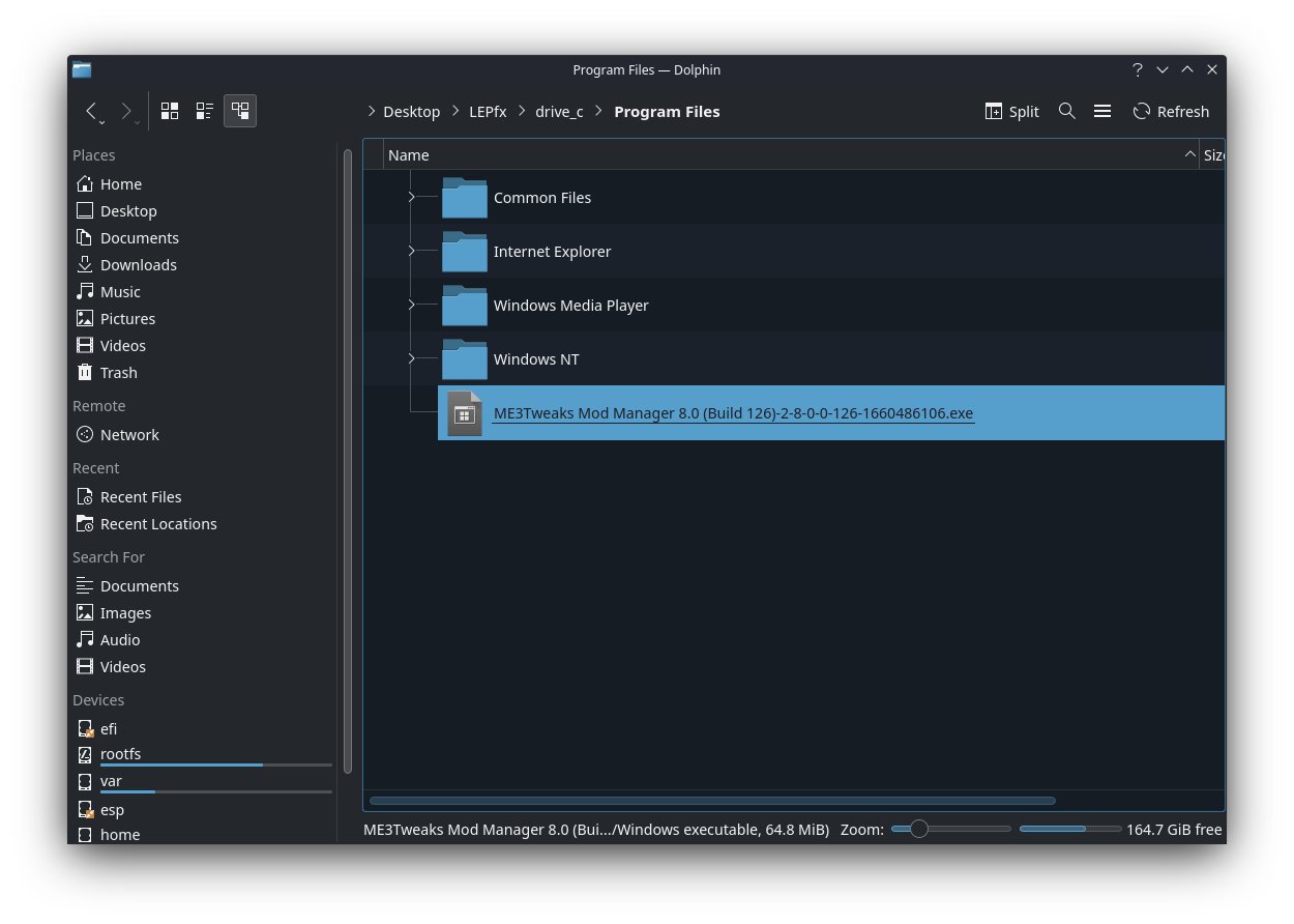 Running ME Mod Manager on Steam Deck image 10