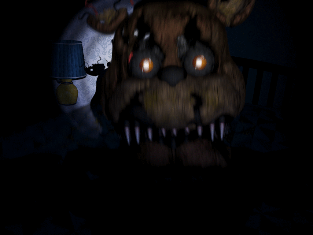 Five Nights at Freddy's 4 Nightmare Bonnie Jumpscare (FNAF 4) on Make a GIF