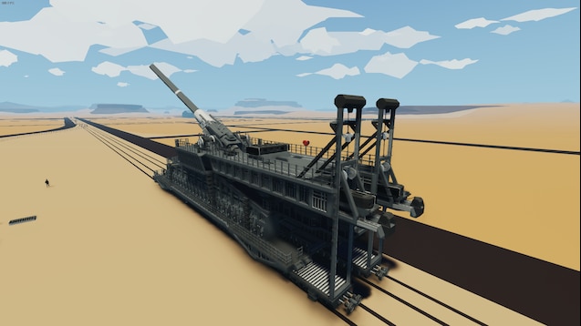 A 1:1 scale build of the Schwerer Gustav Railway Gun used to