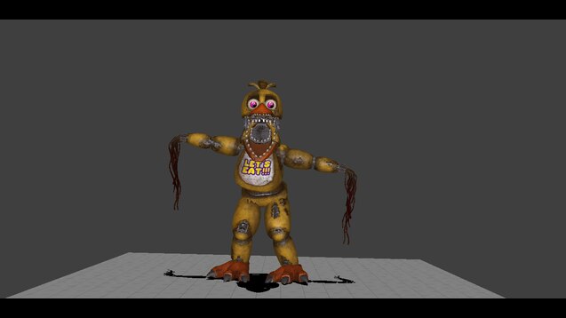 Steam Community :: Screenshot :: Withered Chica stuck in the vent.