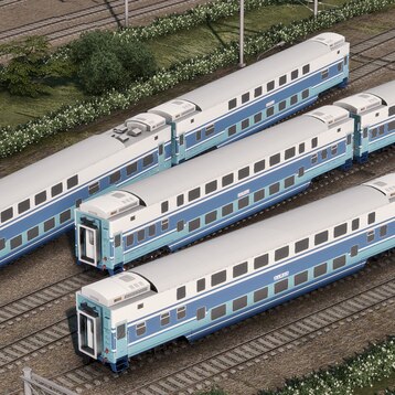 Steam Workshop::双层25K型客车prop包-蓝色China Railways S25K-Blue