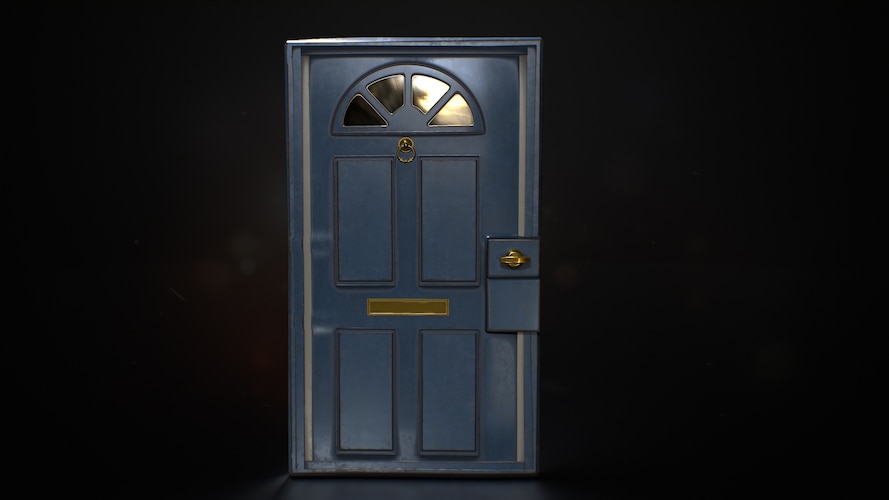 Blue Exterior Door - image 1
