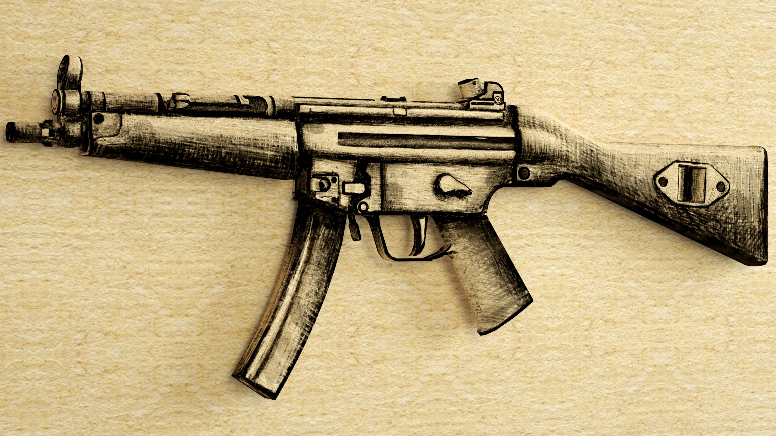 Charcoal Sketch MP5 screenshot 1
