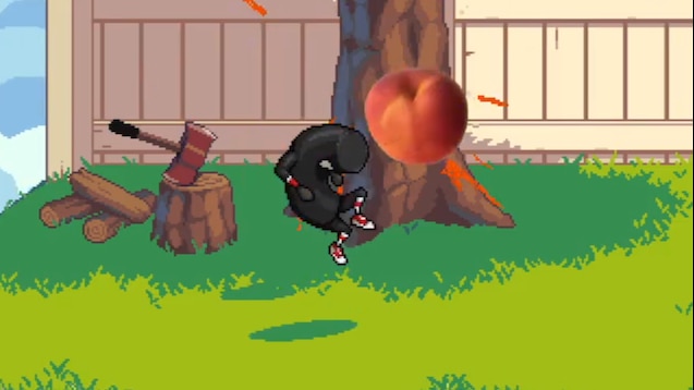 Jack Black Tosses a Peach