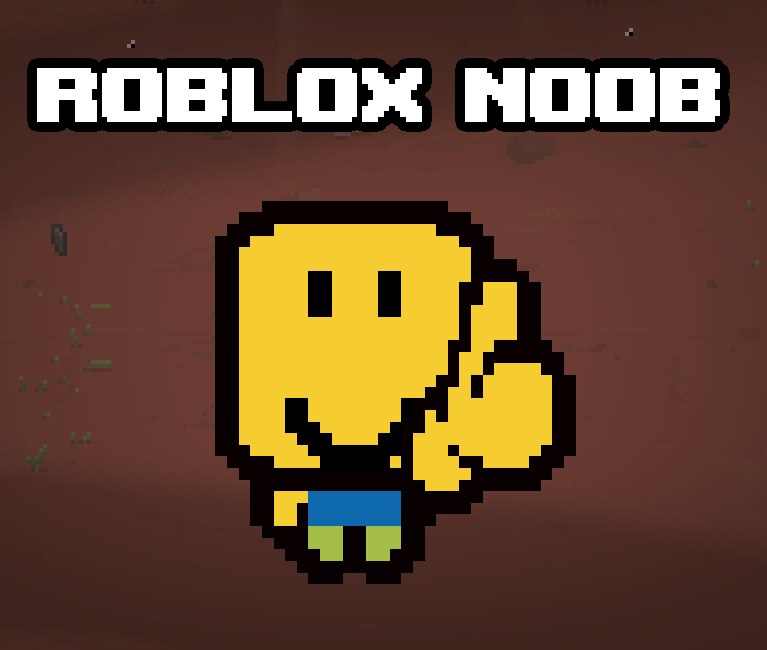 Roblox noob with logo pixel art