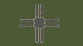 Steam Workshop::双向12车道（80 m宽）十字路口-无标线