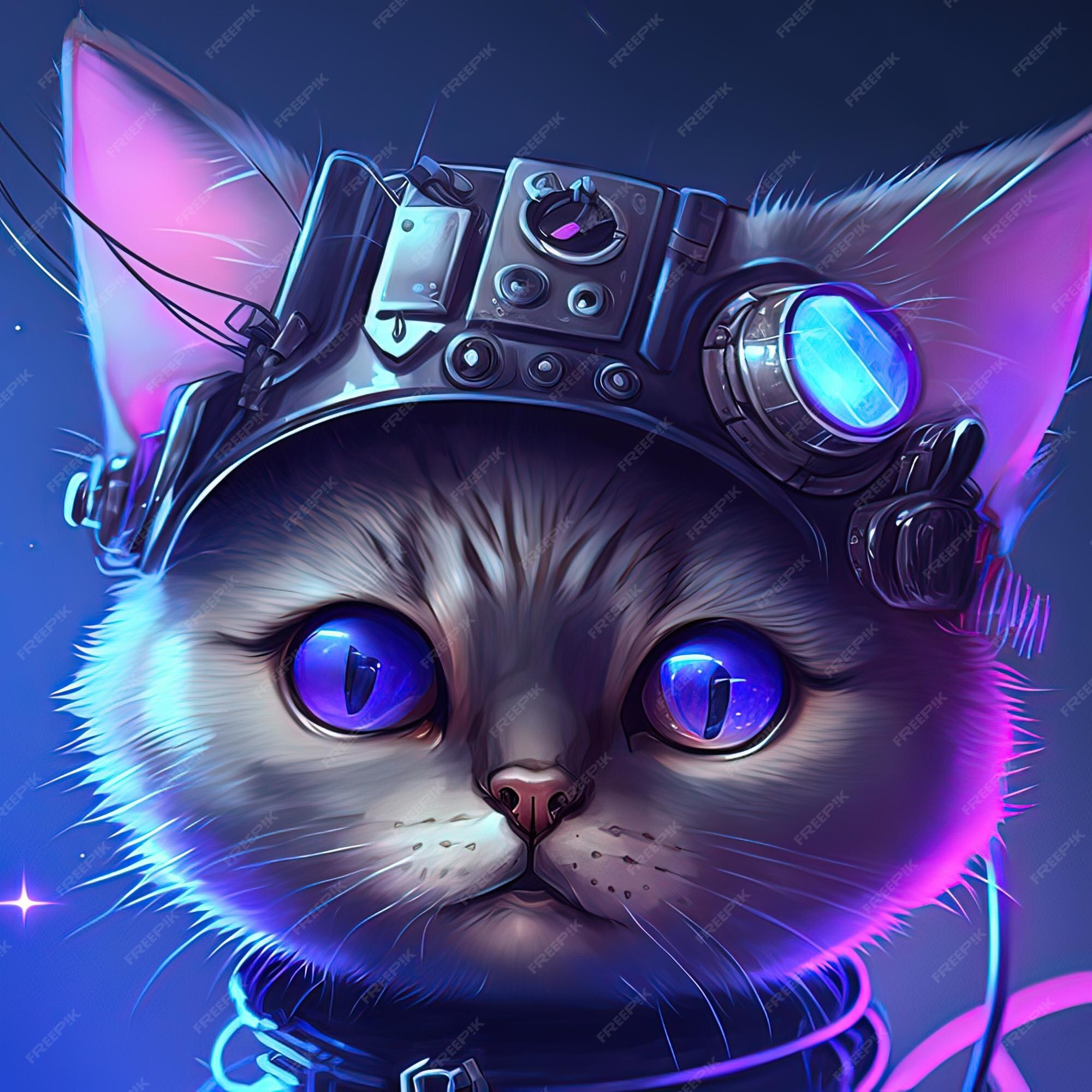 Cyber cat cyberpunk фото 84