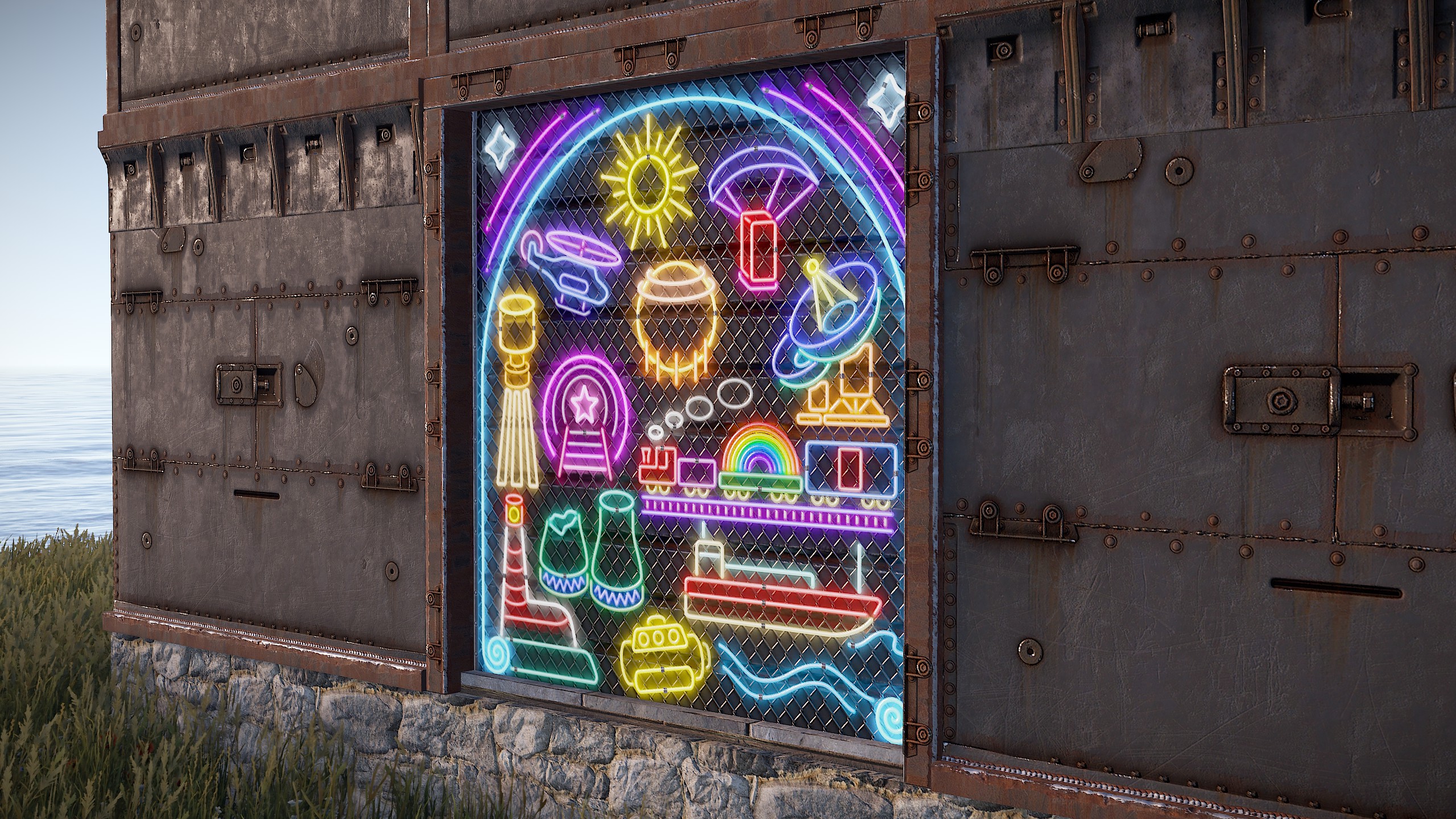 Neon Vibes Garage Door thumbnail 3