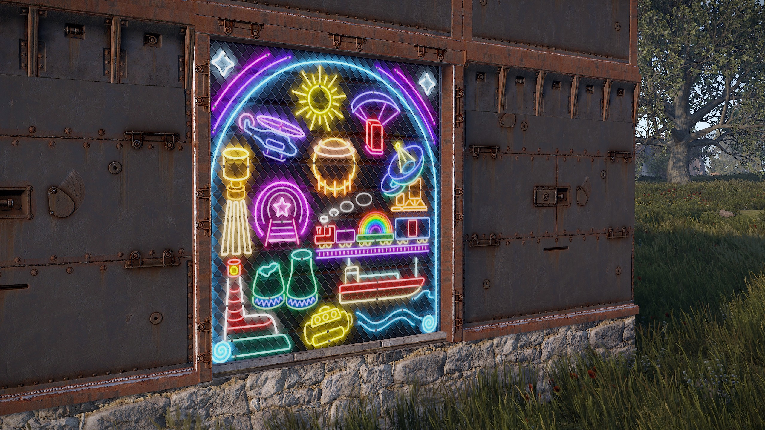 Neon Vibes Garage Door thumbnail 4