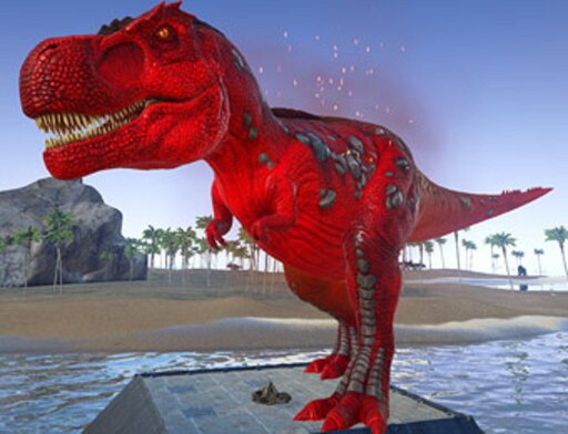 Красный динозавр фото Красный динозавр фото