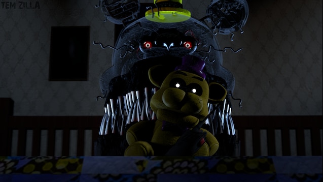KritzZ on X: Here's nightmare fredbear without the red lighting and  backround. As you can see he has no legs poor guy. #fnaf4   / X