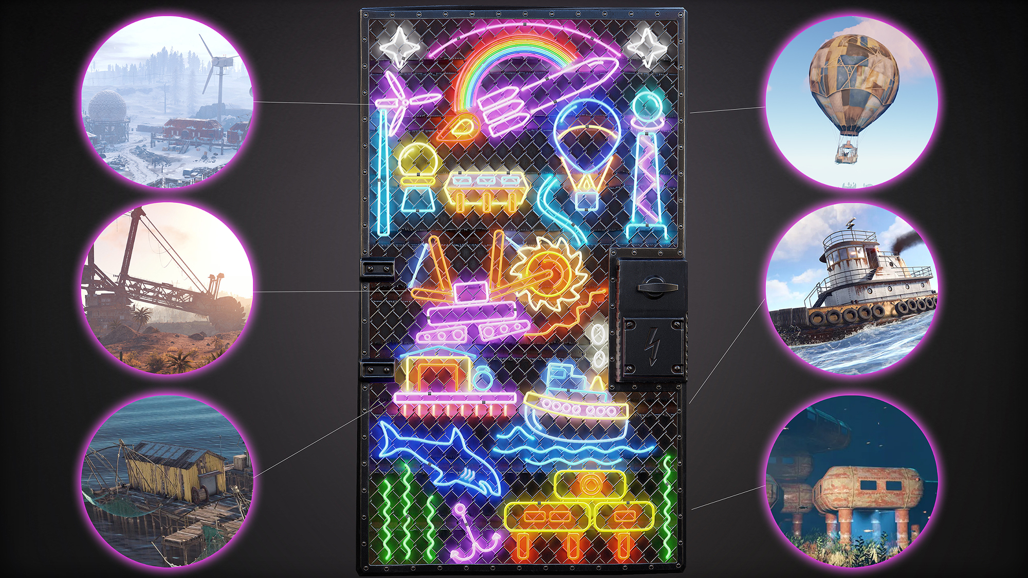 Neon Vibes Sheet Metal Door screenshot 1