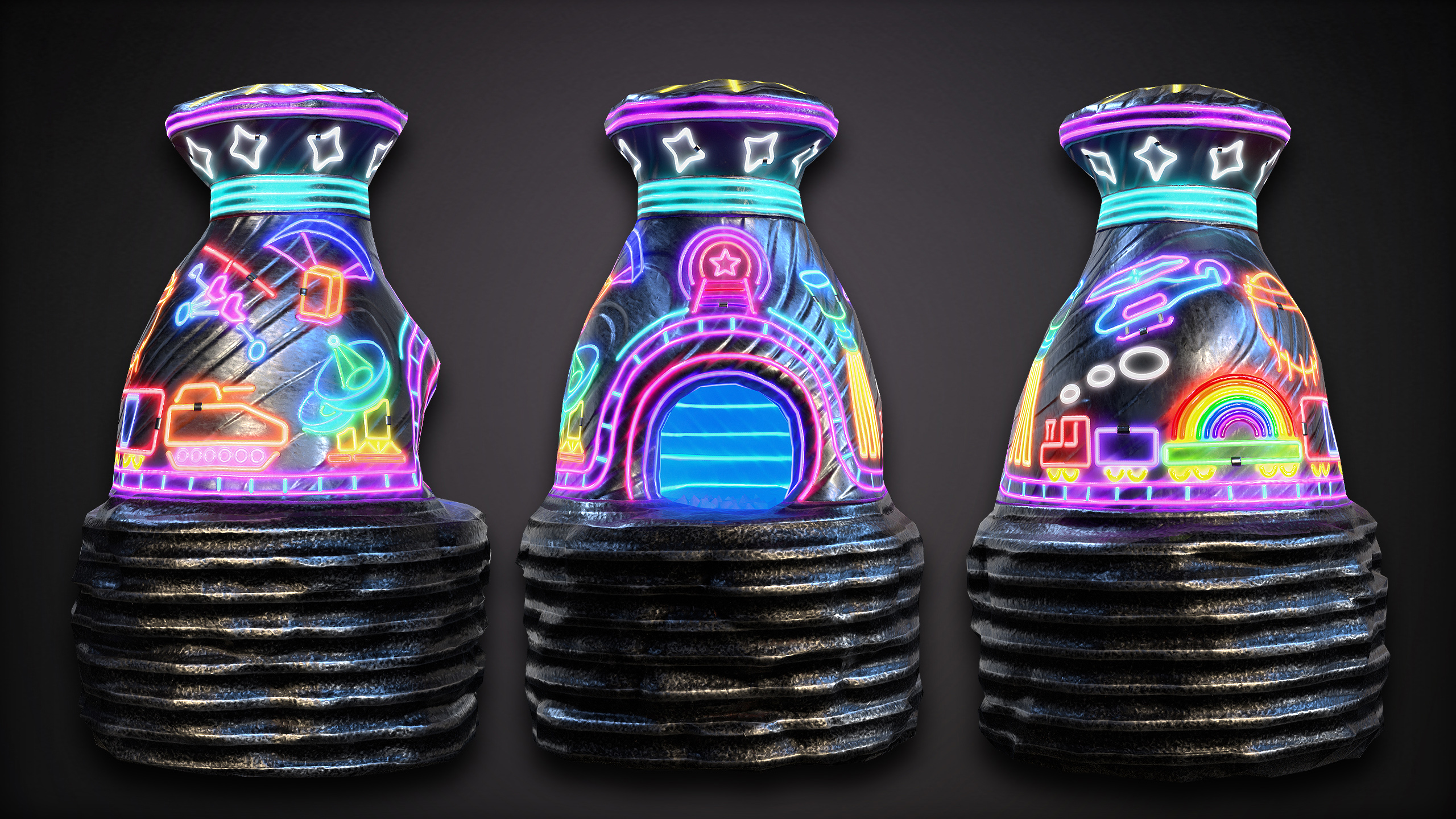 Neon Vibes Furnace screenshot 1