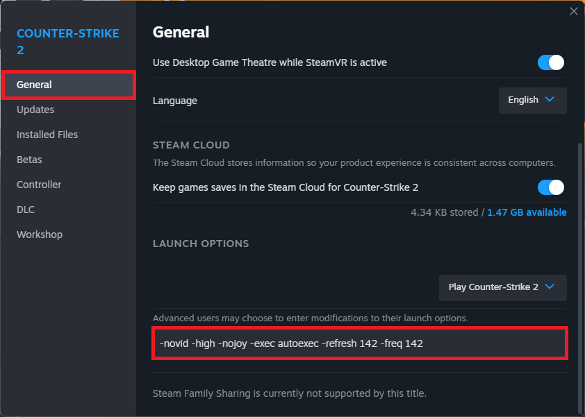 Steam launch configs have a major role improving the players' experience (credits: Steam Community)
