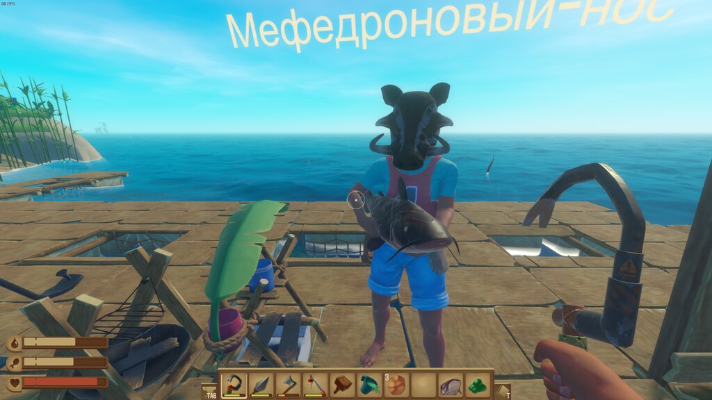 Steam Community :: Screenshot :: Oh he can jump(no safety on raft) *lol*