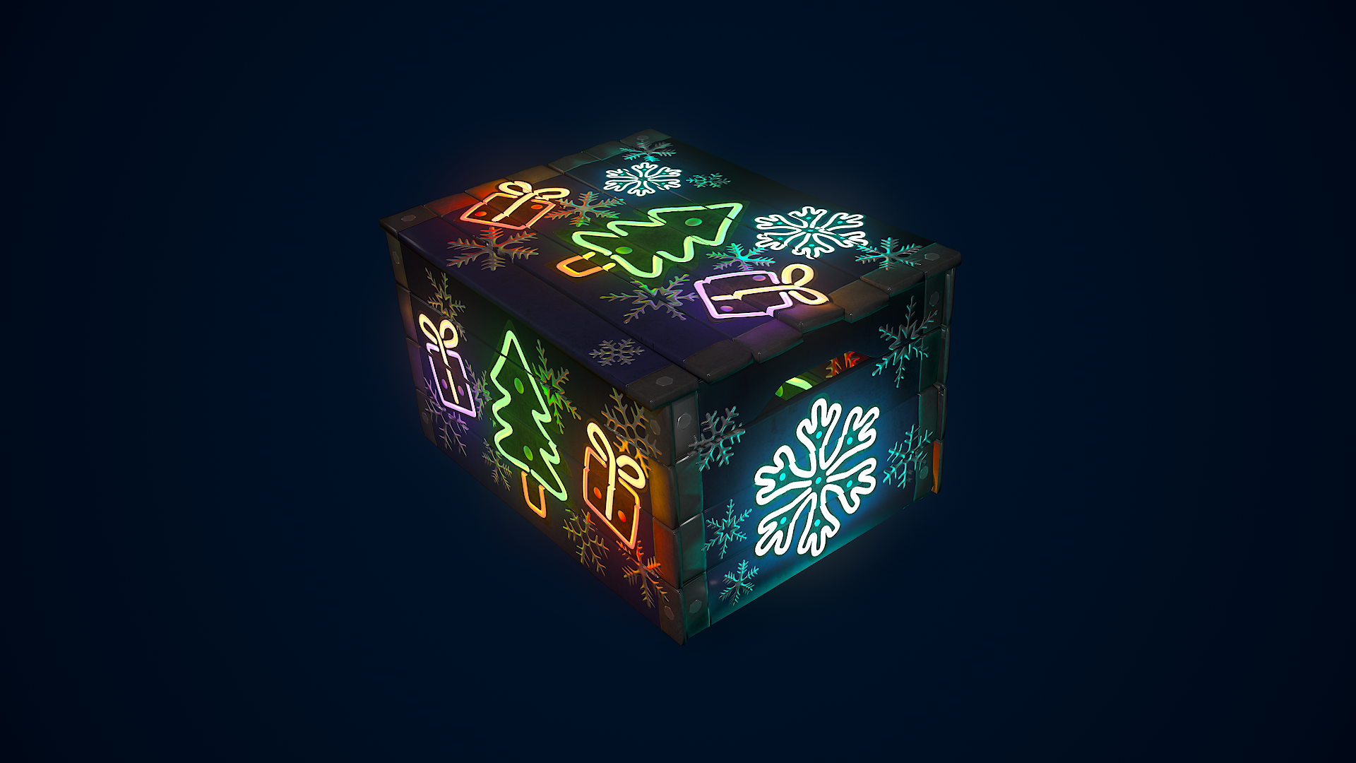 Neon Christmas Small Box screenshot 1