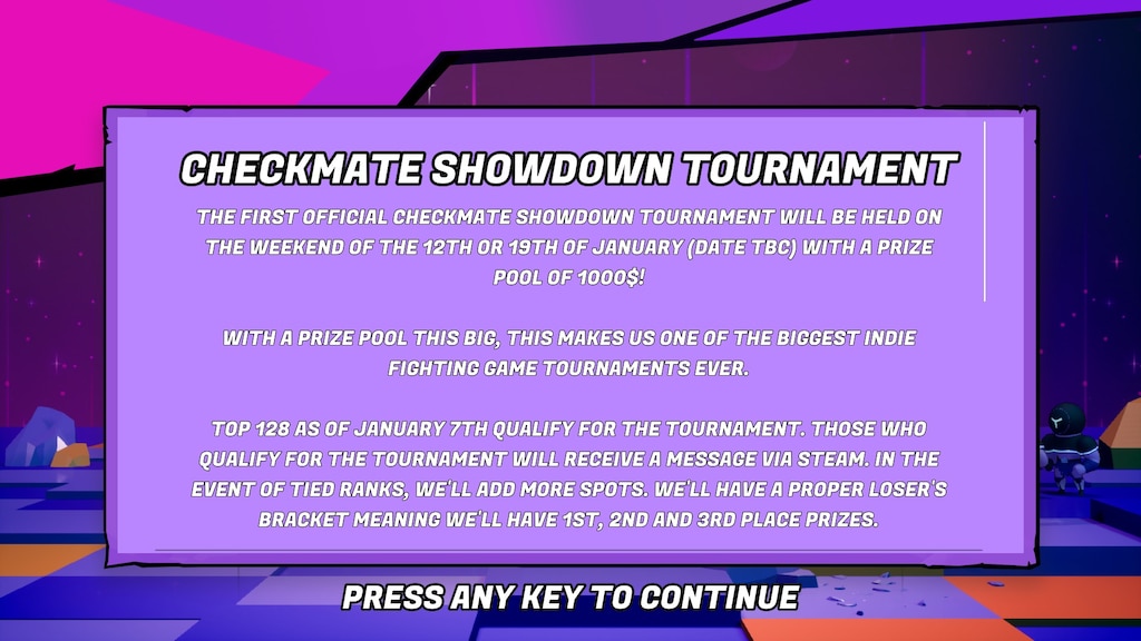Checkmate Showdown 👊💥 on X: 👑GIVEAWAY👑 We're giving away 10 game keys  for Checkmate Showdown ahead of our launch on Nov 15th! To participate:  ♟️Follow @Checkm8Showdown ♟️Like & RT this post ♟️Tag