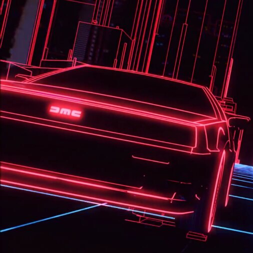 80's Neon DeLorean