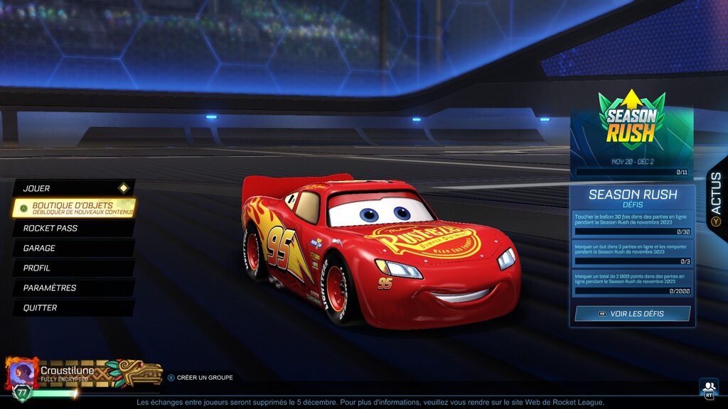 The Lightning McQueen Car Body Hits the Soccar Pitch in Rocket