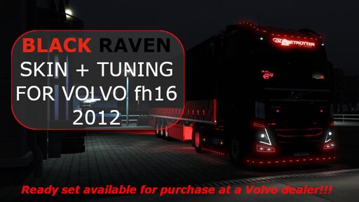 Oficina Steam::Black Raven - Skin + tuning: Volvo FH16 2012