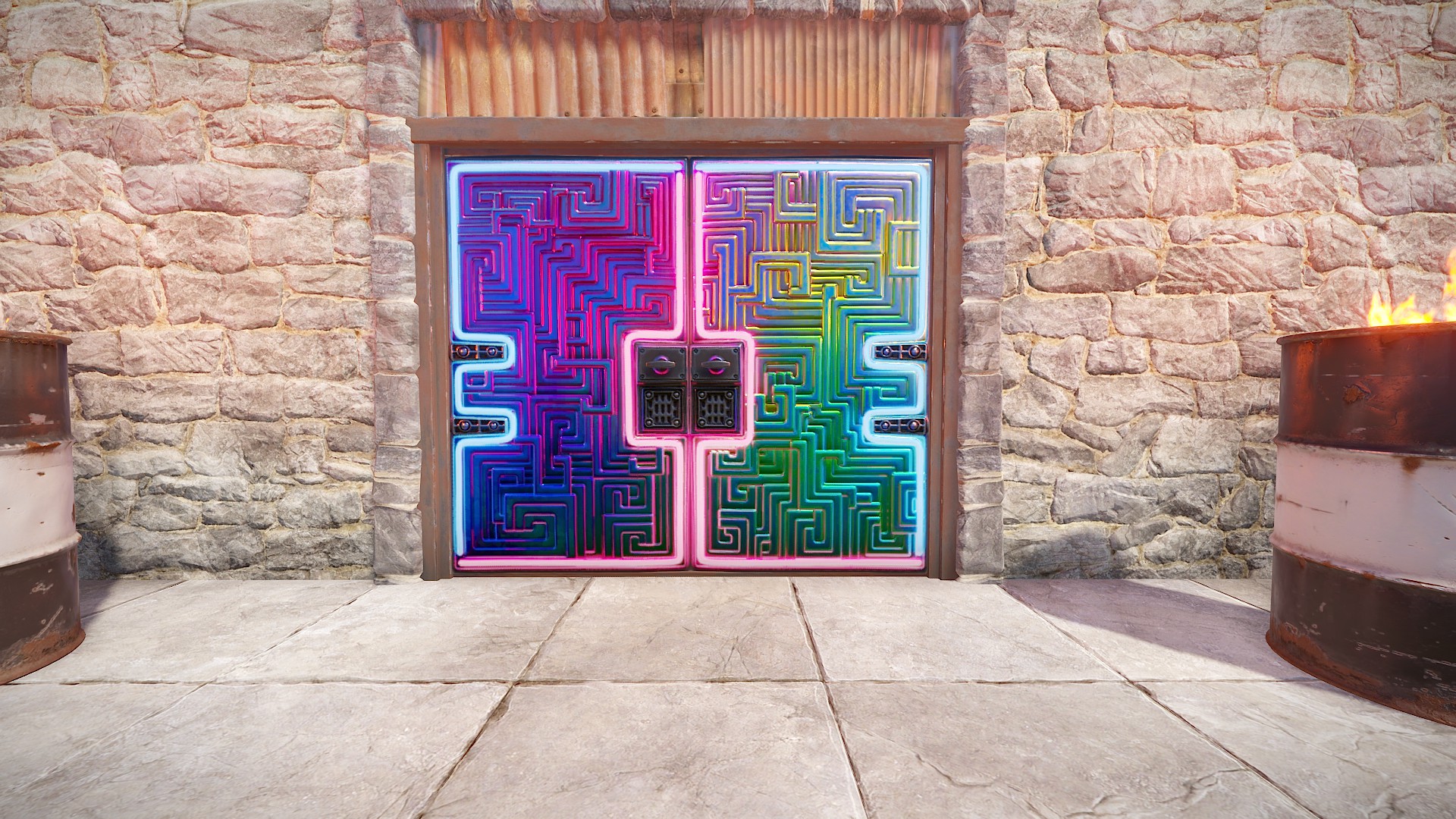 Neon Bismuth Metal Double Door thumbnail 2