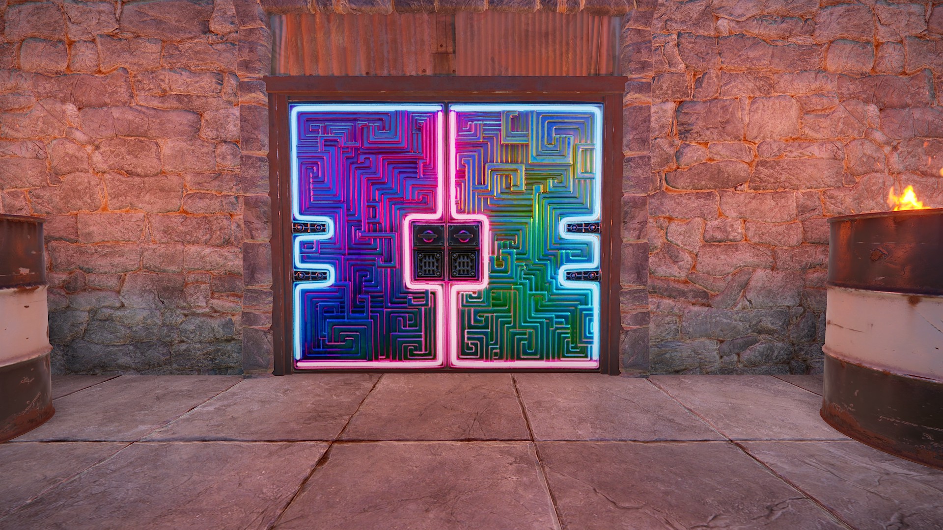 Neon Bismuth Metal Double Door thumbnail 3