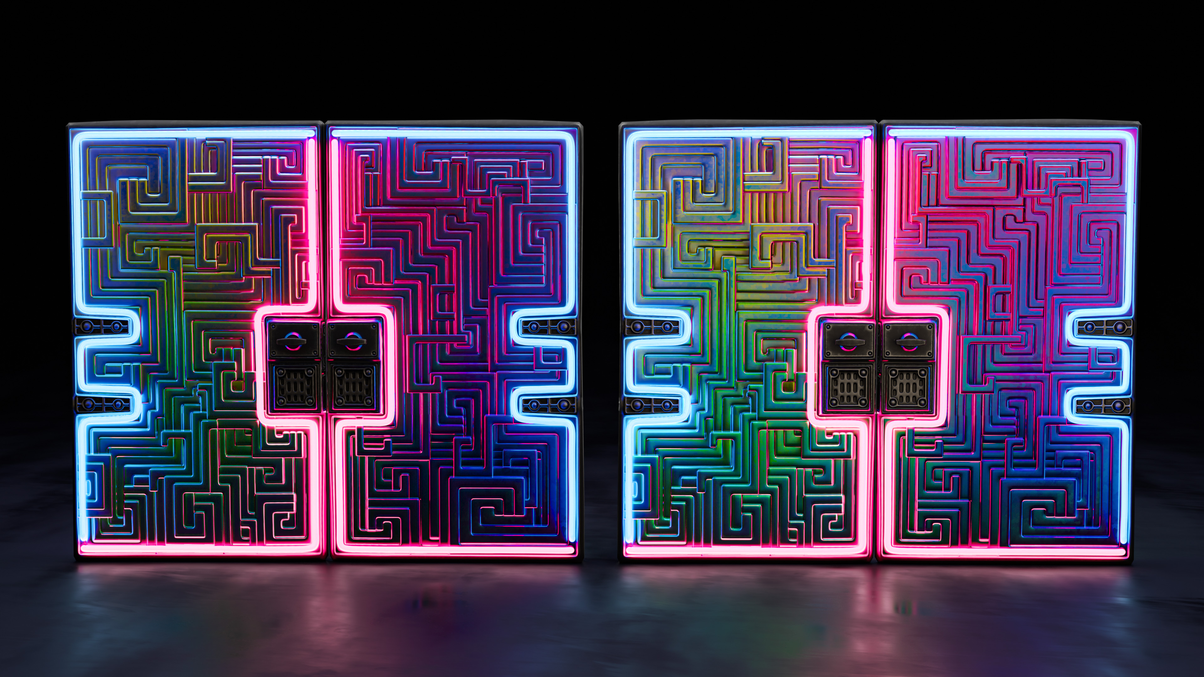 Neon Bismuth Metal Double Door screenshot 1