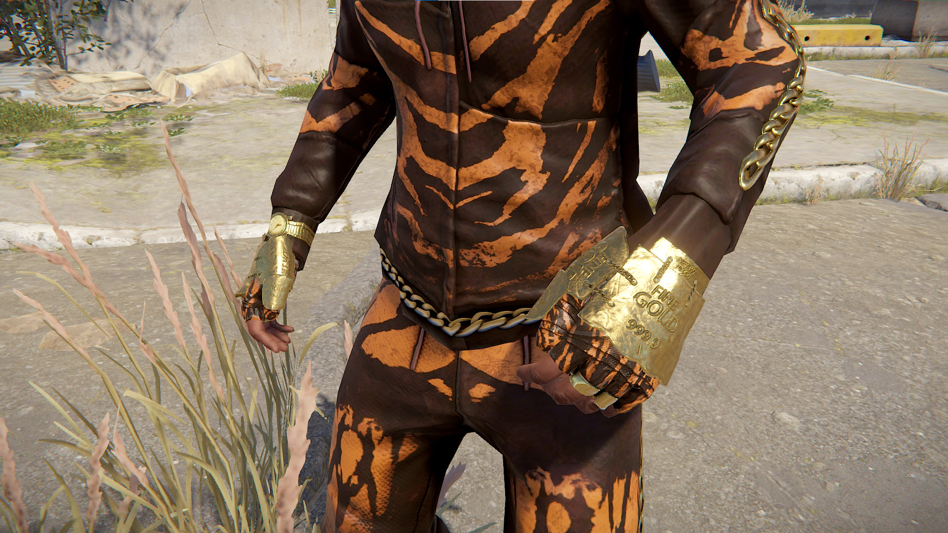Gold Chains Roadsign Gloves thumbnail 2