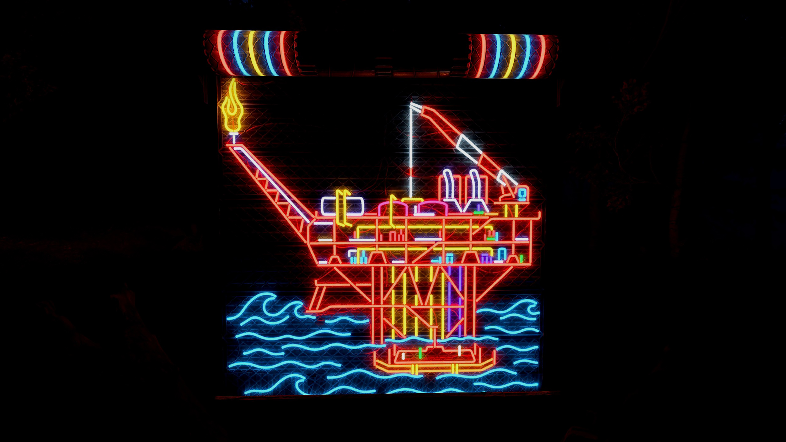 Neon Oil Rig Garage Door thumbnail 11