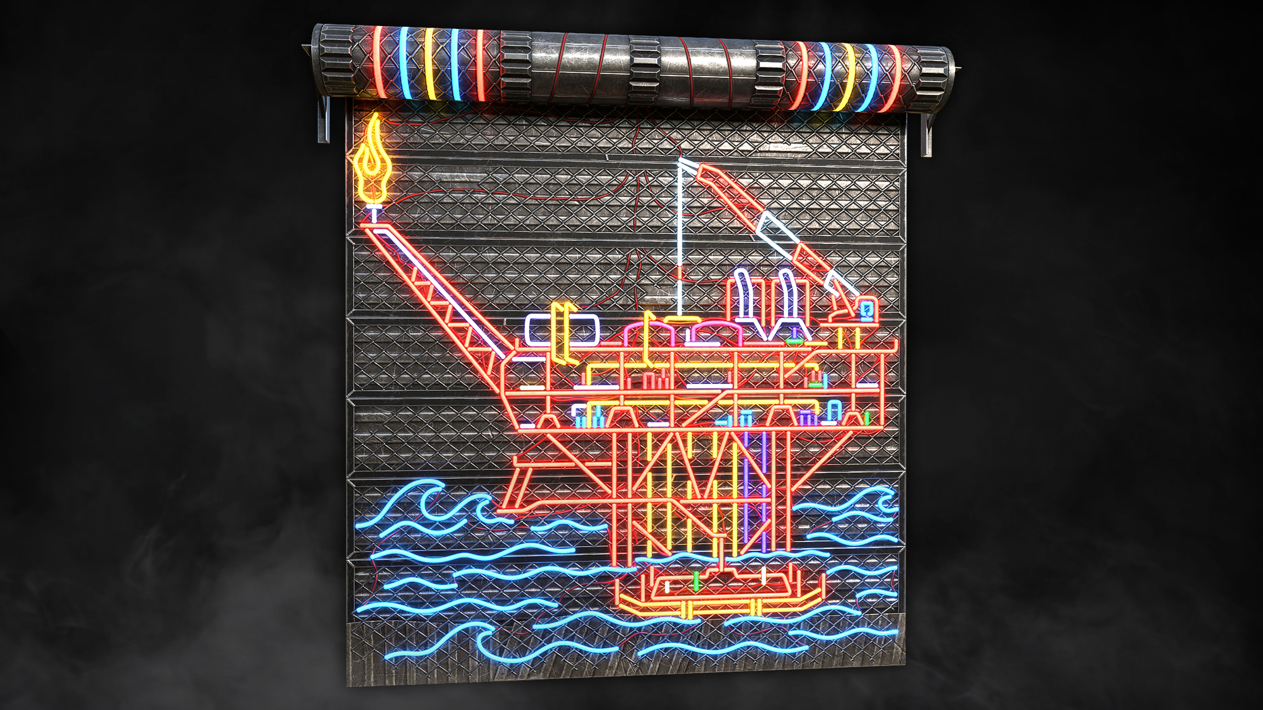 Neon Oil Rig Garage Door screenshot 1
