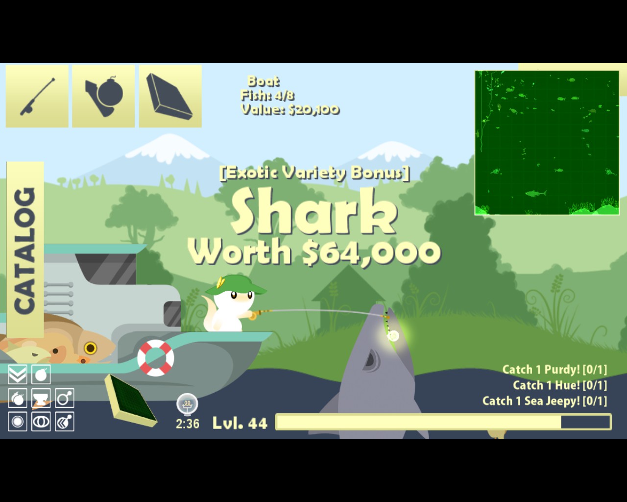 steam cat goes fishing