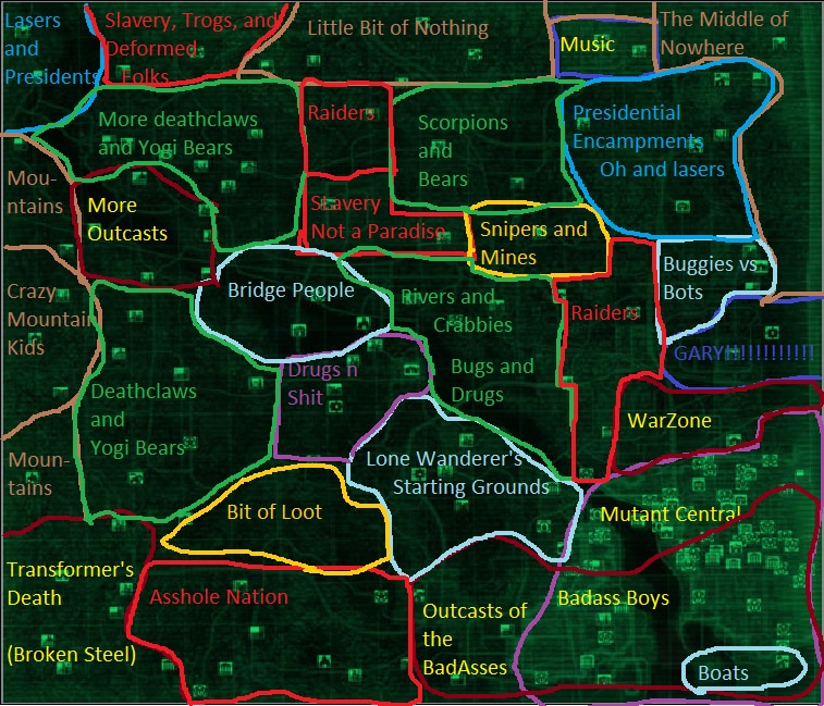 Fallout 3, art, fallout 3 map, fallout earth, game, map, HD phone wallpaper