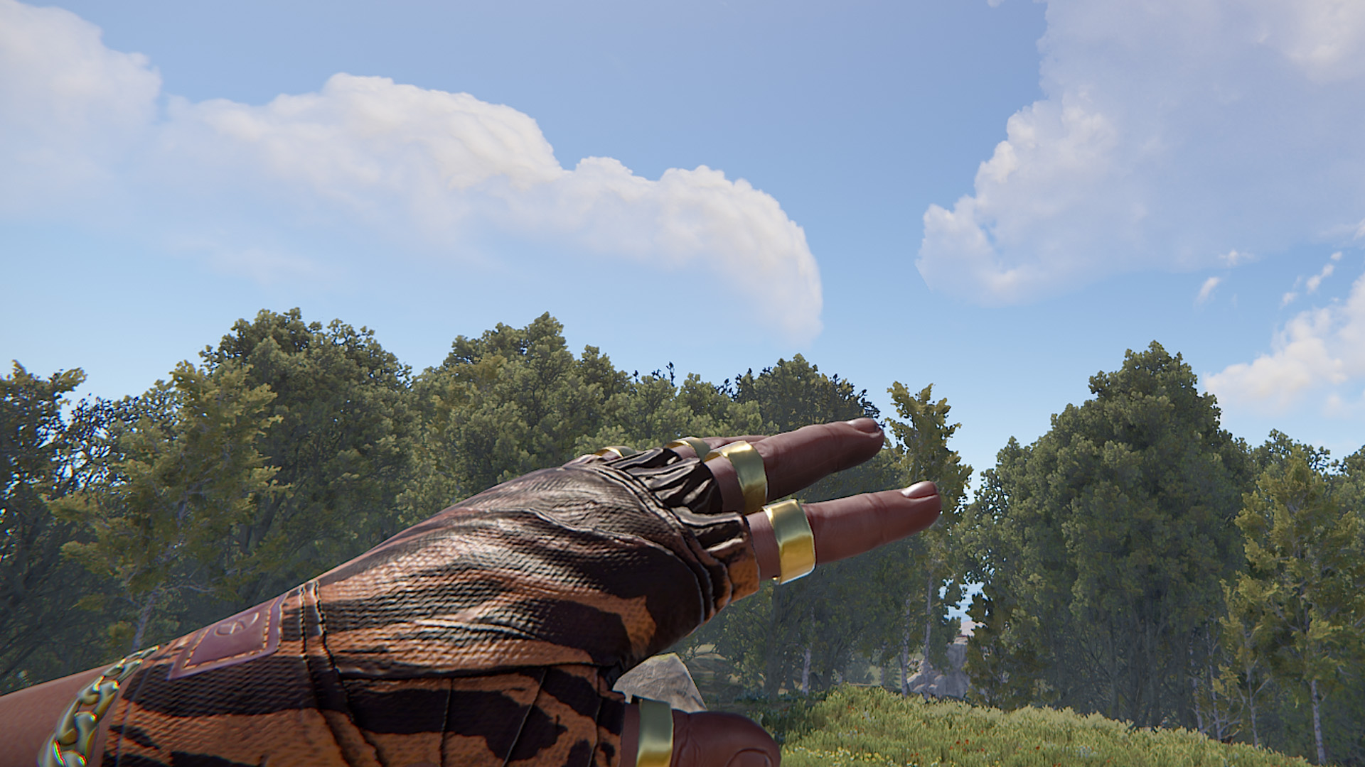 Gold Chains Leather Gloves thumbnail 7