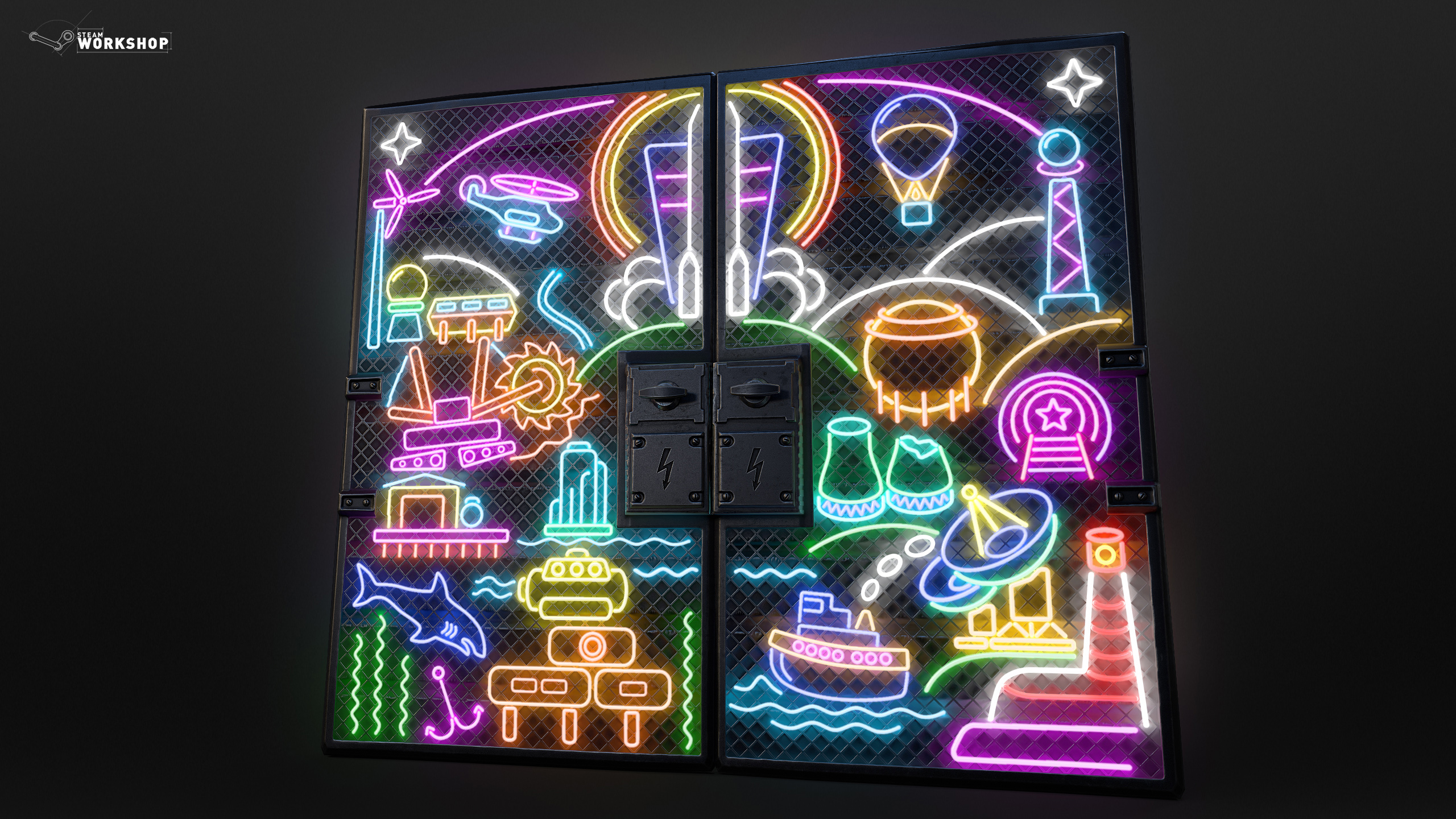 Neon Vibes Double Metal Door thumbnail 2