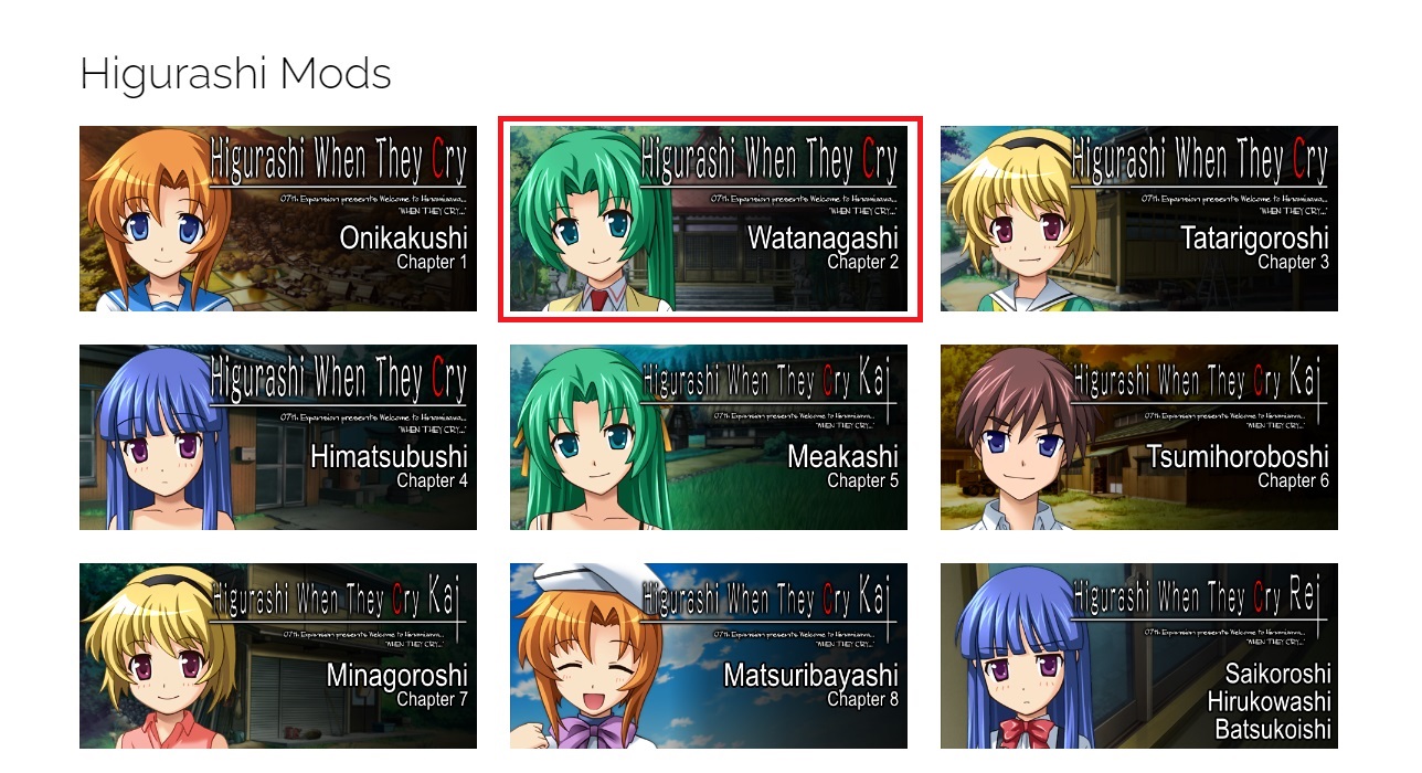 Steam Community :: Guide :: Higurashi No Naku Koro Ni : WATANAGASHI ...