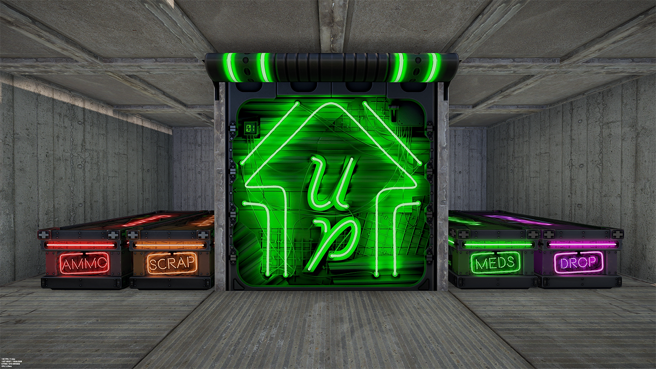Neon Up Garage Door thumbnail 4