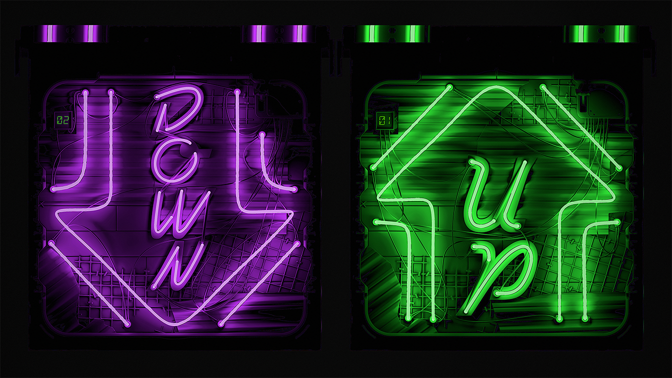 Neon Down Garage Door thumbnail 2