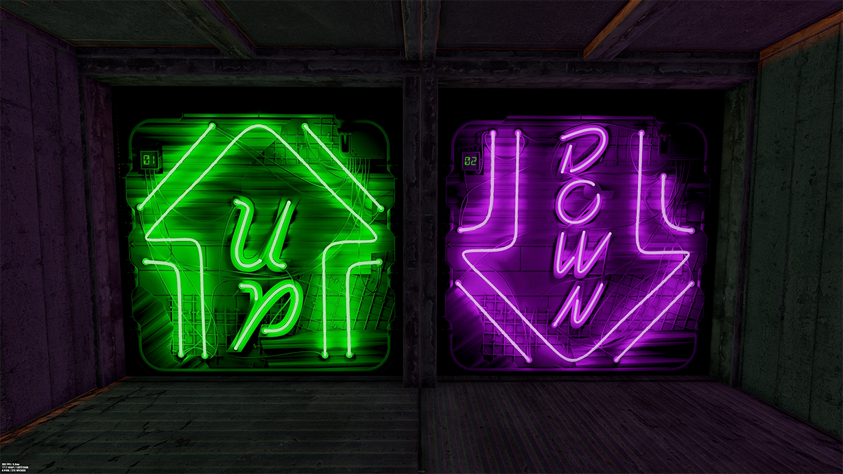Neon Down Garage Door thumbnail 3