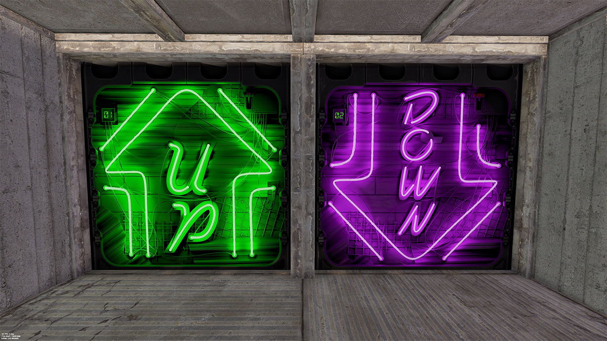 Neon Down Garage Door thumbnail 5