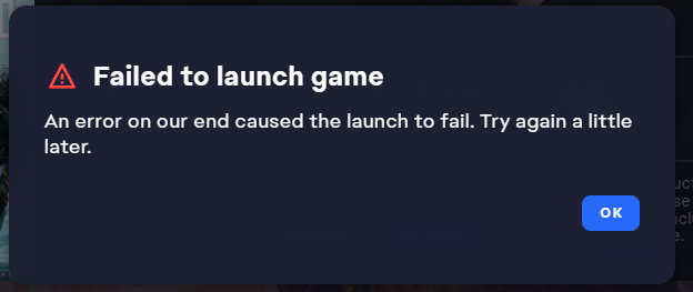 How to fix "An error on our end caused the launch to fail. Try again a little later." image 2